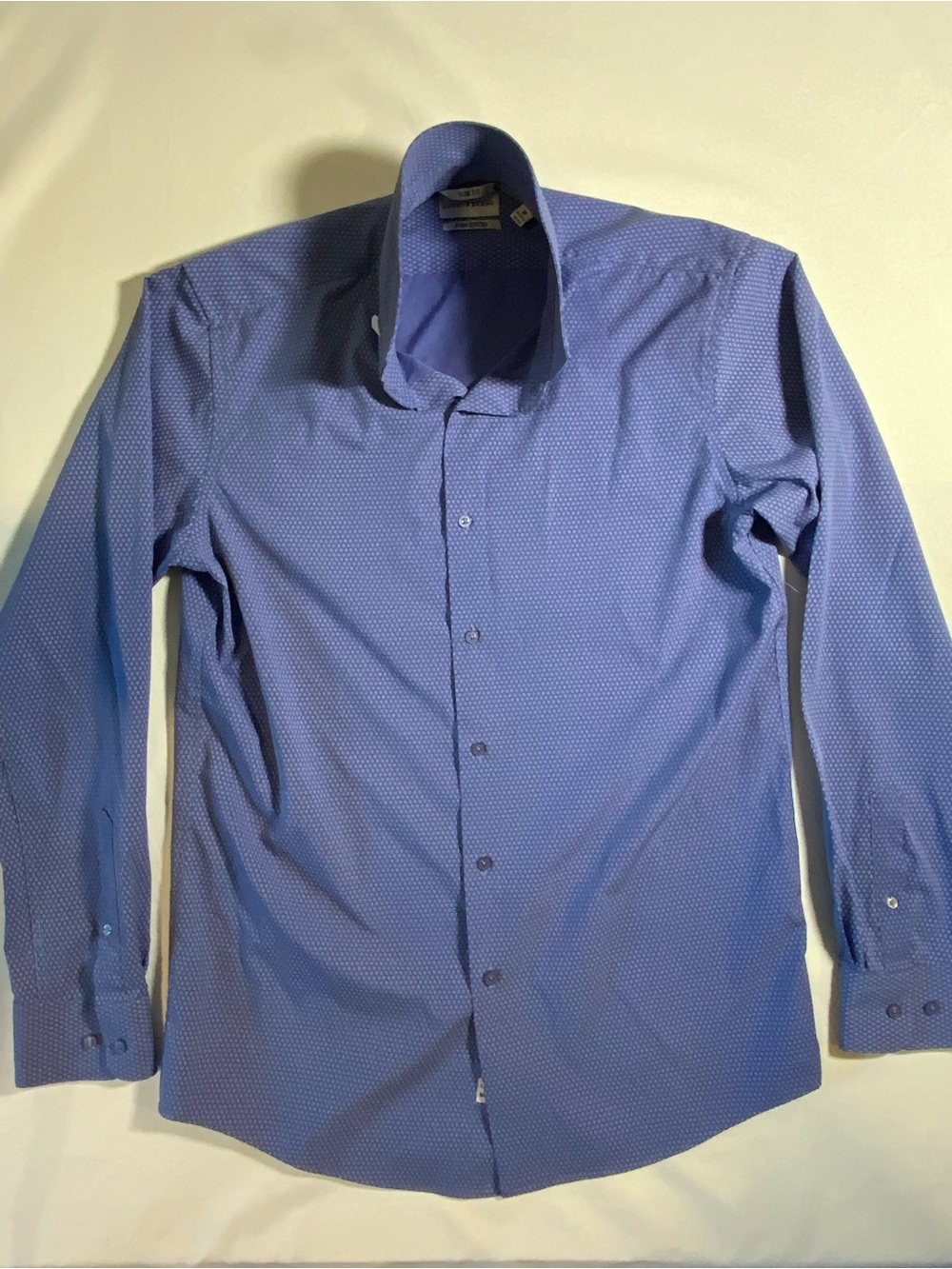 Lucky Brand Men's Blue Microdot Dress Shirt